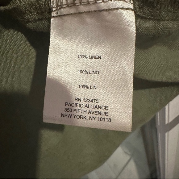 ELLEN TRACY Size M Linen Blouse - Picture 3 of 6